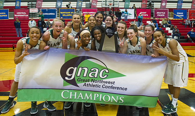 The tournament title was the fourth for Alaska Anchorage in the six years of the tournament. Photo by Dan Levine.